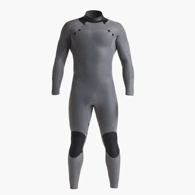 C-Skins Mens Session 3/2 Back Zip Wetsuit Slate/Lime-3